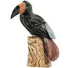 Black Toucan Figurine w/ Tri Colored Beak