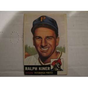 1953 Topps Ralph Kiner Pittsburgh Pirates #191 Sports 