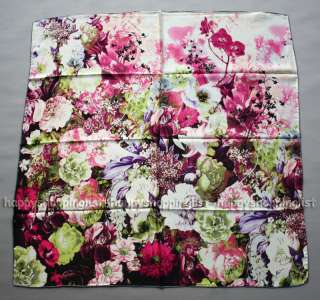 Elegant Brand Handmade 100% Silk Scarf HTCRE 149 FLOWERS  