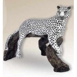  Leopard on Branch Silver Plated Sculpture: Home & Kitchen