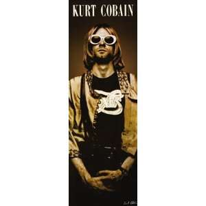  Kurt Cobain, Wall Poster, 21x62: Home & Kitchen