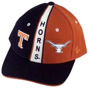 Zephyr Texas Longhorns Black & Burnt Orange Viper Fitted Hat:  