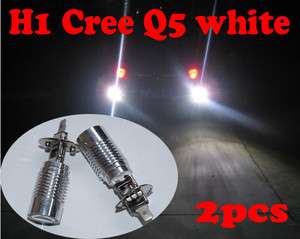 2x H1 CREE Q5 LED Car Fog Light Bulbs Super White Hight Power 5W 