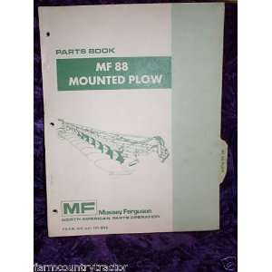    Massey Ferguson 88 Mounted Plow OEM Tractor Parts Manual: Books