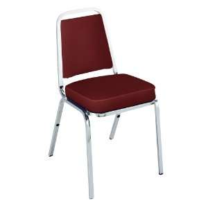    Armless Vinyl Stack Chair with Chrome Frame: Office Products