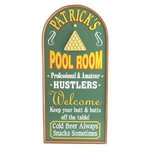  Personalized Wood Sign   Pool Room