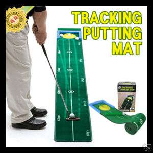 GOLF TRACKING PUTTING GREEN MAT INDOOR TRAINING AID  