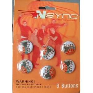  6 Nsync Collectible Buttons from 2000 Musical Instruments