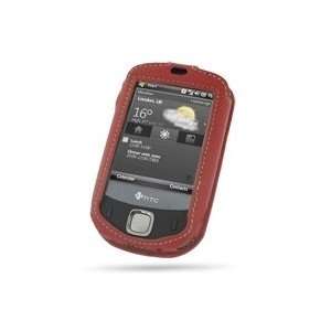  PDair Red Leather Sleeve Style Case for HTC P3450 / Sprint 
