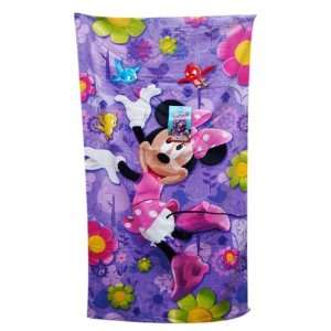 Disney Minnie Mouse Printed Beach Towel:  Home & Kitchen