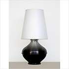 Palermo Table Lamp with White Linen Shade in Smoke and Mirrors TL47S