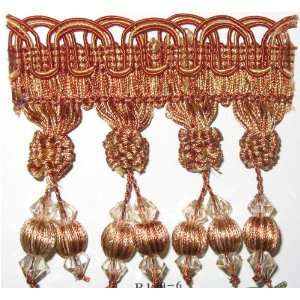  RUMBA COLLECTION   Beaded Tassel Trim   Sienna/Gold: Home 