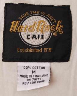 Hard Rock Cafe MAUI Beige Fully Lined JACKET Sz M  