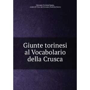  Giunte torinesi al Vocabolario della Crusca conte di 