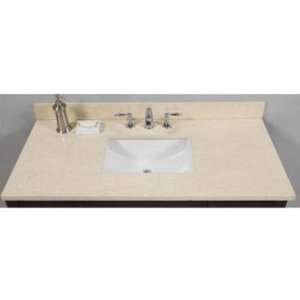   E4322CRB Euro 43 Marble Vanity Top in Cream with Bi