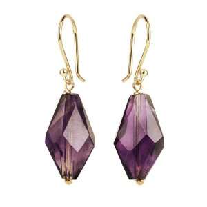 Amethyst Faceted Nugget Earrings Jewelry