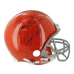 Floyd Little And Jim Brown Dual Autographed Syracuse Throwback Full 