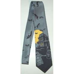   Halloween Tie With Full Moon and Grave Stones Novelty Toys & Games