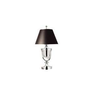 : Chart House Large Classical Urn Form Table Lamp in Polished Silver 