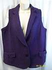 Coldwater Creek Purple Career Vest XL 1X  