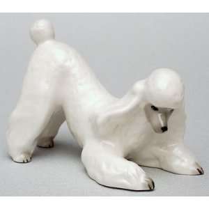  Lomonosov Porcelain Figurine Poodle Playing