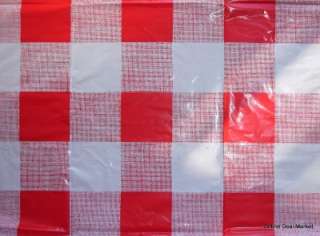COUNTRY Check TAVERN Table Cover Picnic Red White BBQ  