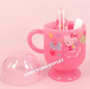 Hello Kitty Toothbrush +Tooth Brush Paste +Cup Kit E26b  