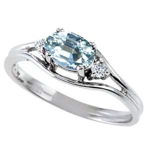 54 cttw Tommaso Design(tm) Genuine Aquamarine and Diamond Ring in 10 