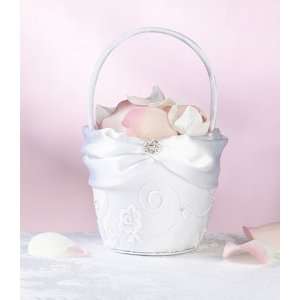  White Lace Flower Basket