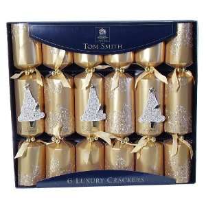  Tom Smith Gold Luxury Christmas Crackers   6 Crackers 
