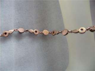 Vintage Victorian Bohemian Rosecut Garnet Link Bracelet  