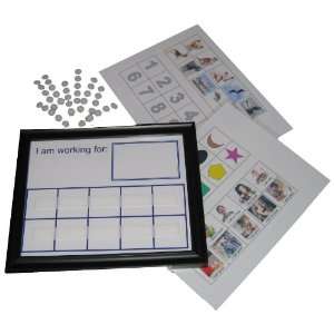  Portable Token Rewards Board with 40 Tokens and 40 velcro 