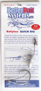   item no lip ballyhoo quick rigs are available individually in lipped