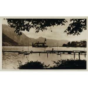  1928 Schloss Ort Castle Traunsee Lake Upper Austria 