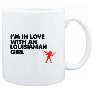  Mug White  I AM IN LOVE WITH A Louisianian GIRL  Usa 