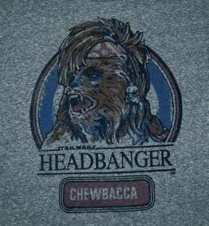 Star Wars Chewbacca Headbanger Vintage Style Junk Food Soft T Shirt 