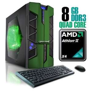   , AMD Athlon II Gaming PC, W7 Ultimate, Black/Green: Electronics