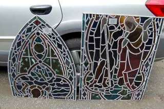 Fine Older Stained Glass Window Baptism of Jesus +  