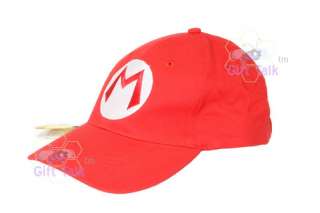 Super Mario Bros Anime Kids Hat Mario M Cap Red Cosplay  