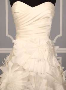 AUTHENTIC Monique Lhuillier Tinsley Strapless Ivory Silk Couture 