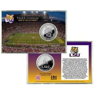  LSU Tigers Tiger Stadium Silver Coin Card: Sports 
