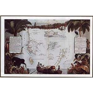 Tropical Islands Map II Poster Print