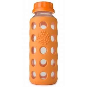  Orange Glass Beverage Bottle 9 oz