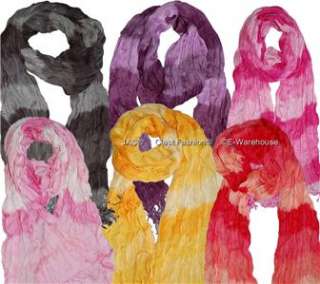 Tie Dye Wrap / Scarf / Shawl: 6 colours