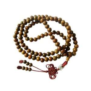   Tibetan Buddhist 108 Sandalwood Beads Prayer Necklace Meditation Mala
