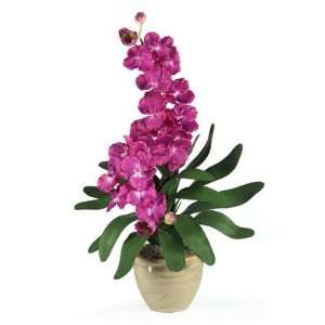  Nearly Natural Double Stem Vanda Orchid Silk Flower 