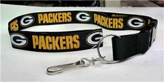 Green Bay Packers Team Green Lanyard Key Chain ID Strap  