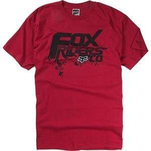    Fox Racing Hanging Garden T Shirt   2X Large/Red Automotive