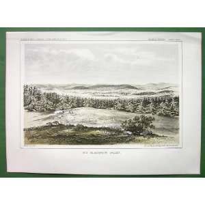  MONTANA View of Big Blackfoot Valley   1855 Antique Print 