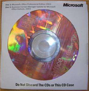Microsoft Office Professional Pro Edition 2003 inc BCM  